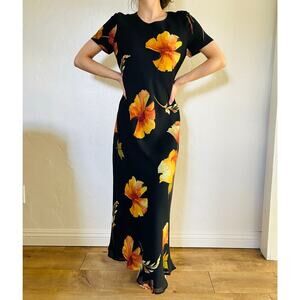 Vintage 90s Floral Maxi Dress